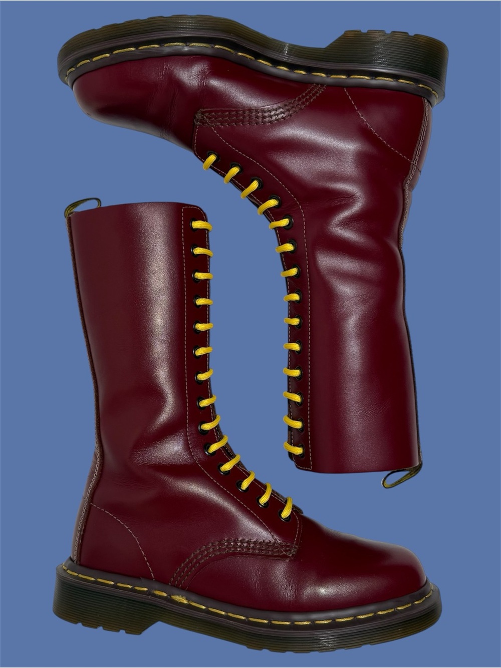 Dr. Martens 1914 Reissue Oxblood Red Quilon Leather Boots